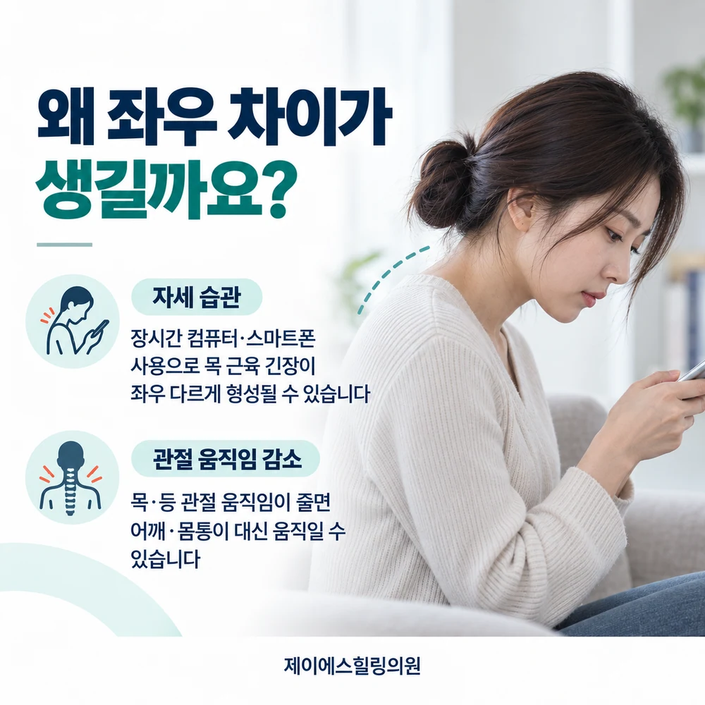 목 회전의 좌우 차이를 살펴보는 이유